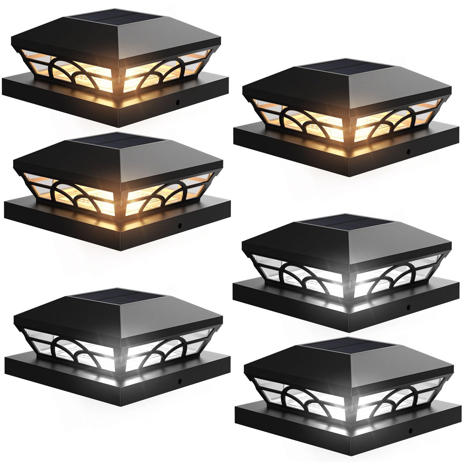 T-Sun 6P-409 lampe solaire murale blanc froid 6000K lot de 6