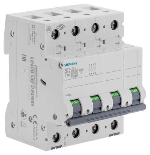 Siemens Sentron disjoncteur tétrapolaire 10A courbe C 4P