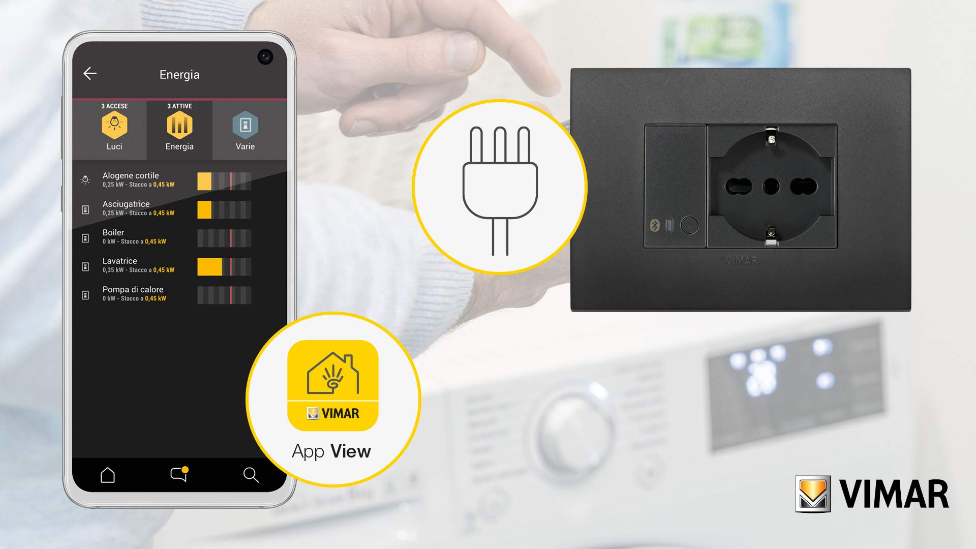 Vimar Arké 19593 commande connectée WiFi Zigbee 16A gris