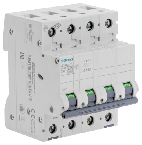 Siemens Sentron disjoncteur tétrapolaire 32A courbe C