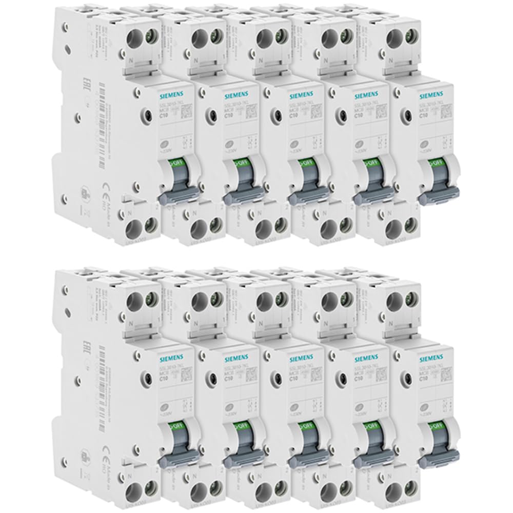 Siemens SENTRON disjoncteur 10A phase neutre lot 10 courbe C