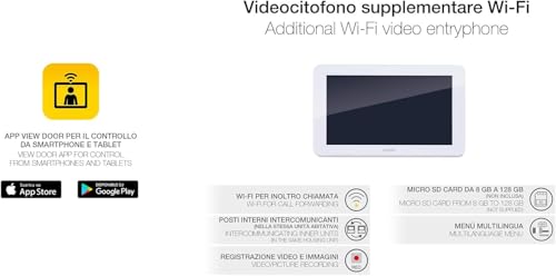 Vimar K40957 moniteur visiophone 7" tactile blanc WiFi