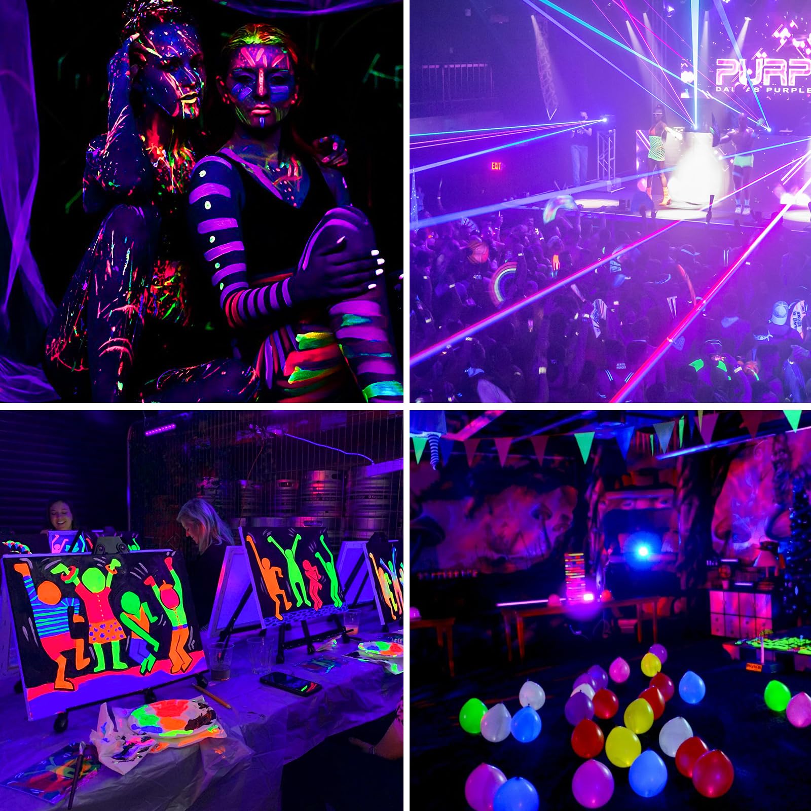 T-Sun Black Lights Projecteur UV LED Violet Lumière de Travail IP66