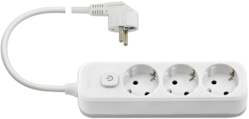 Vimar 00493.L.B multiprise 3 Schuko blanc câble 3 m