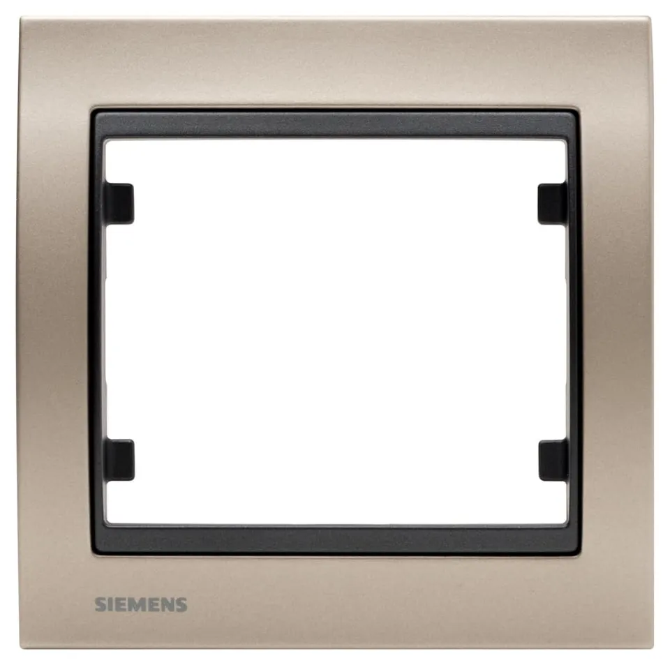 Siemens Delta Iris plaque simple métal champagne