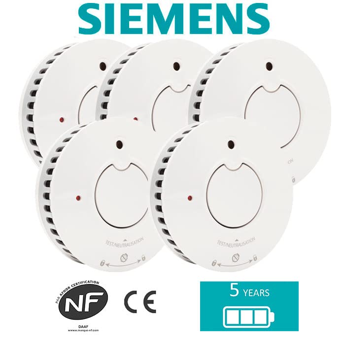Siemens Delta Reflex détecteur fumée lot de 5 garantie 5 ans