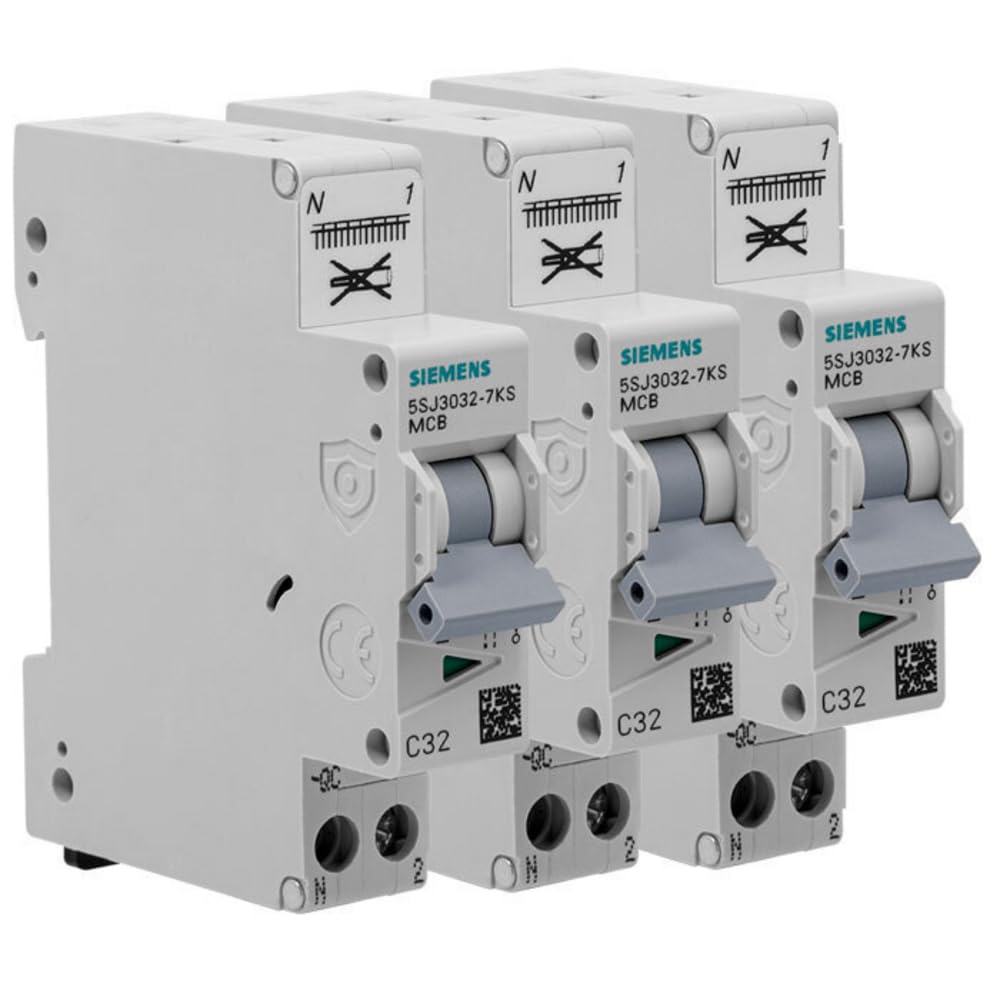 Siemens Sentron lot 3 disjoncteurs 10A courbe C Ph+N
