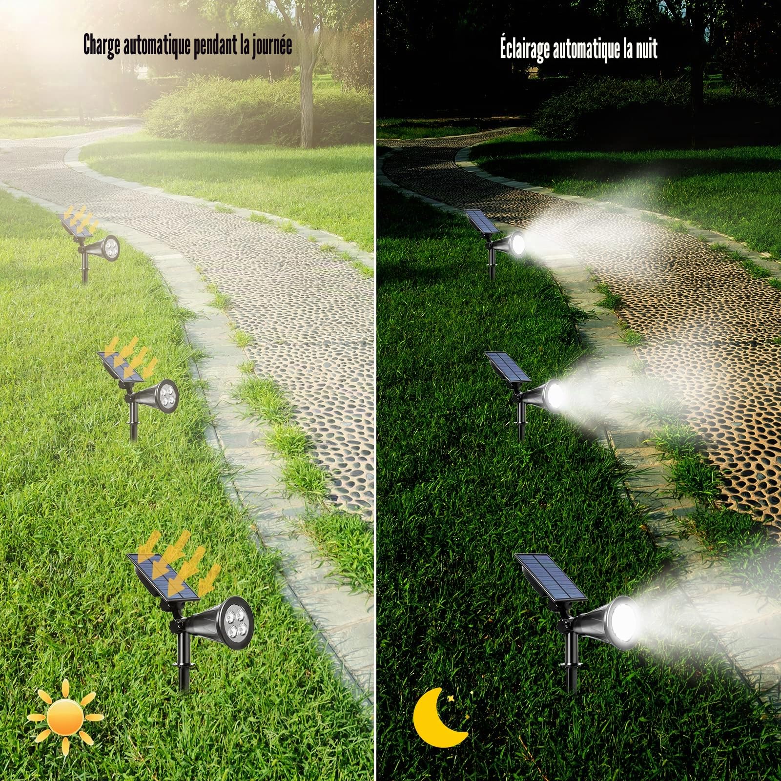 T-Sun Spot Lights spot solaire extérieur blanc froid lot de 1