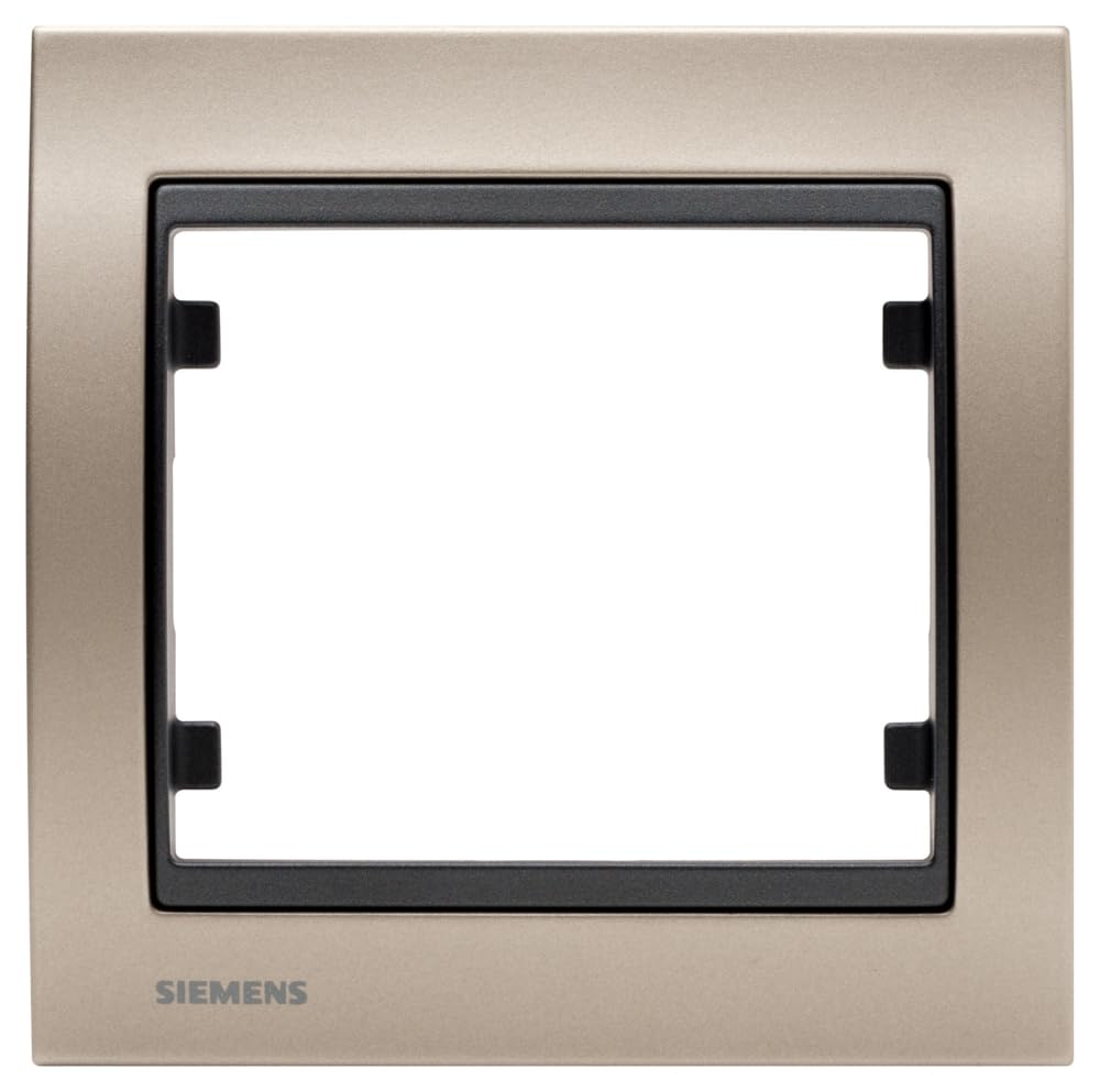 Siemens Delta Iris plaque simple métal champagne