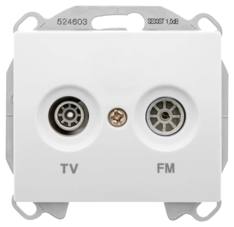 Siemens Delta Iris prise TV FM blanc