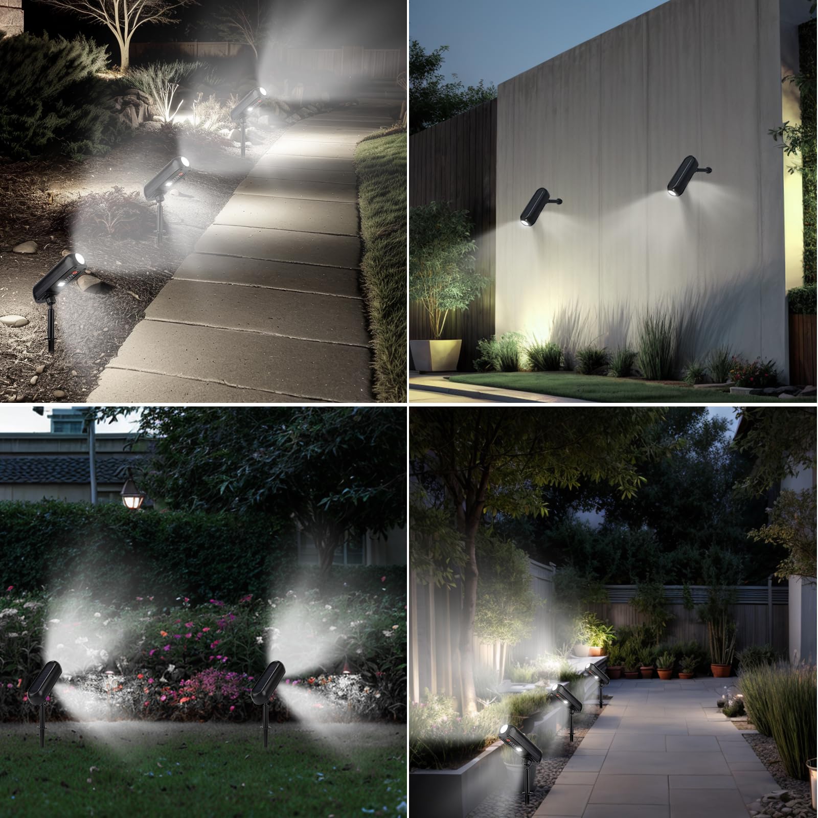 T-Sun Spot Lights 6000K spot solaire extérieur lot de 4 IP65