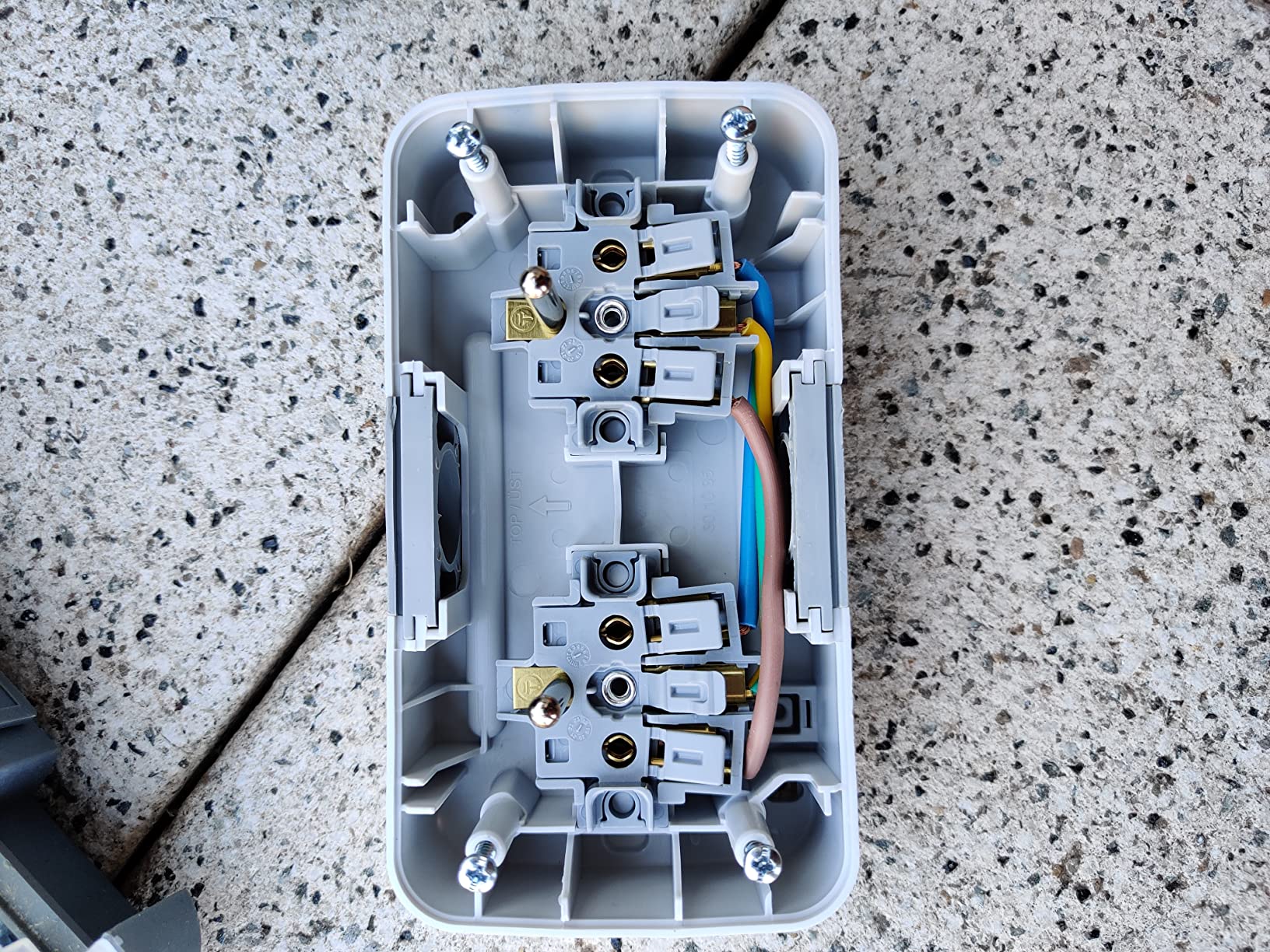 Siemens étanche double prise 2P+T IP54 grise saillie