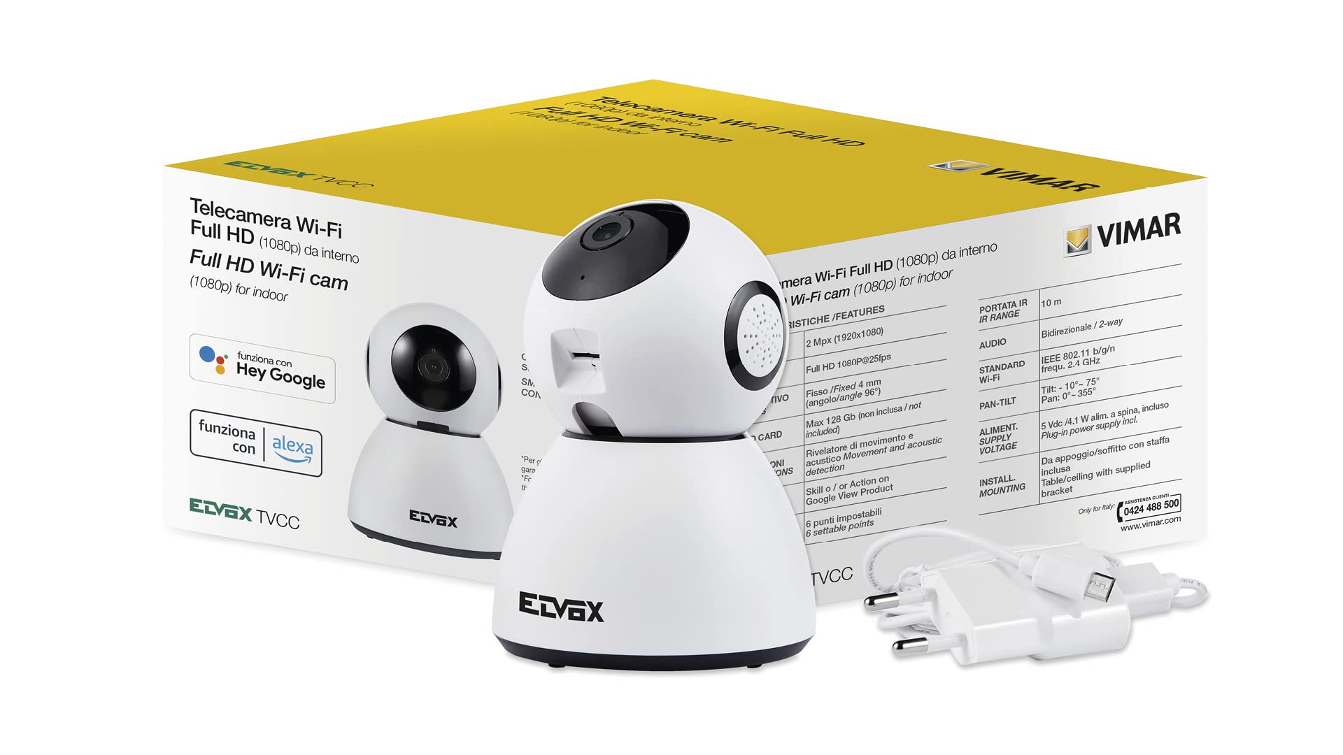 Vimar 46239.040A caméra IP WiFi 3Mpx intérieur