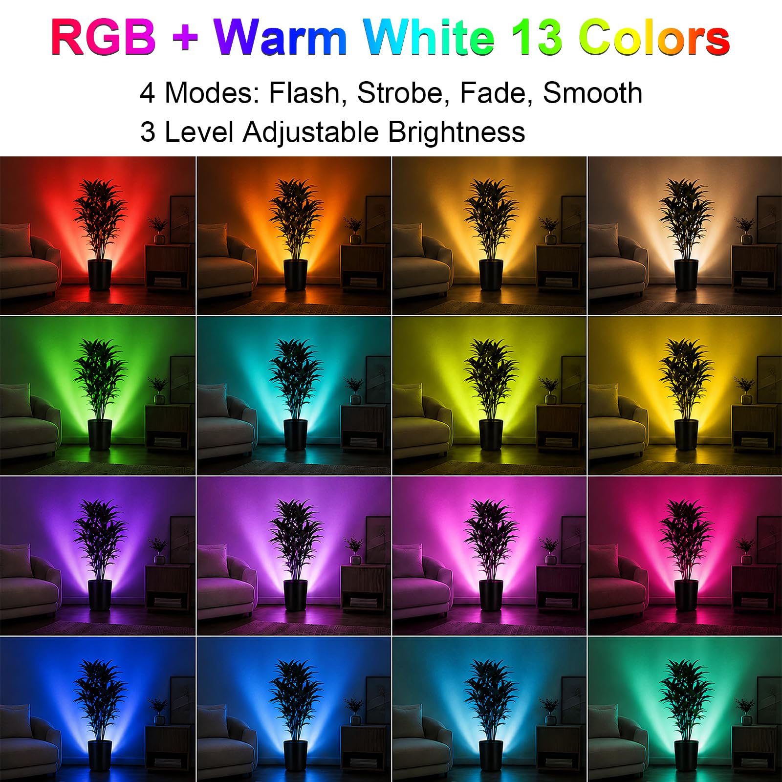T-Sun Spot LED sol RGB noir 2 pièces GU10 3W