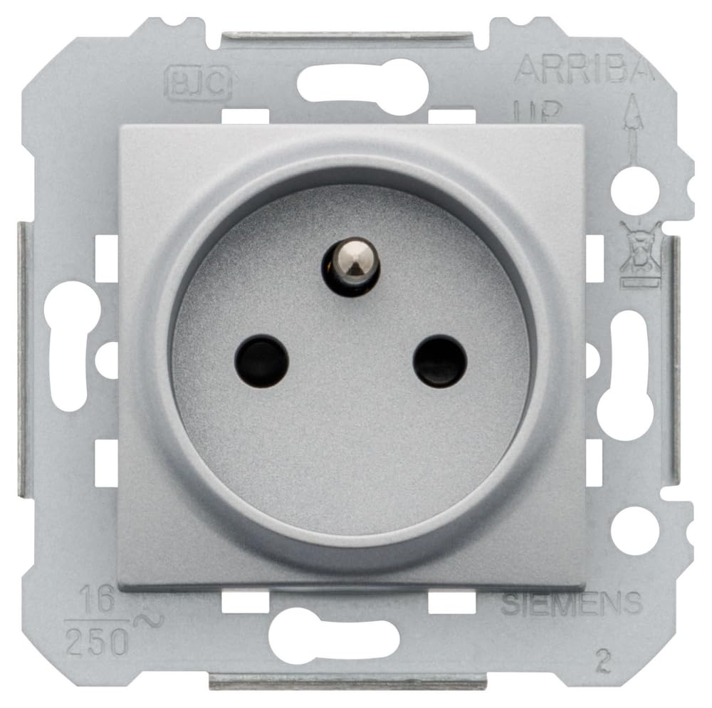 Siemens Delta Viva prise 2P+T silver éclipses