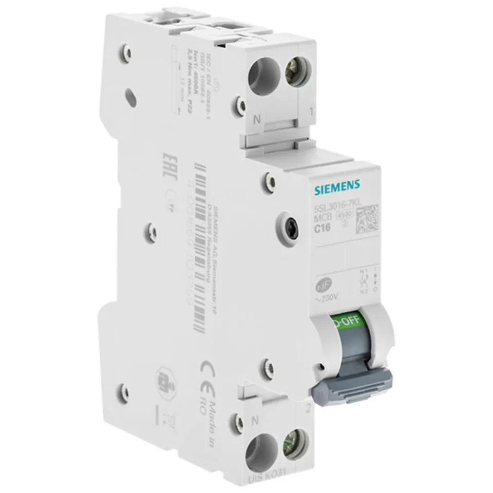 Siemens Sentron Disjoncteur 16A Ph+N courbe C 4,5kA