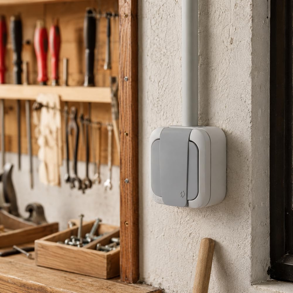 Siemens IP54 prise étanche 2P+T gris automatique
