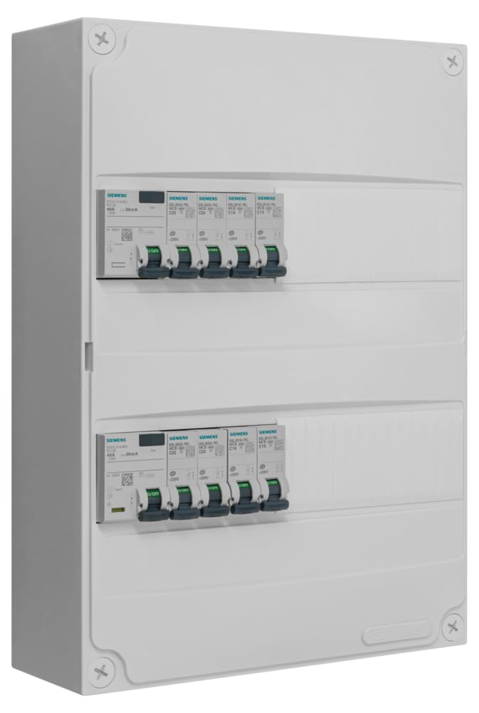 Siemens Tableau 2 rangées pré-équipé 2ID 40A 8 disjoncteurs