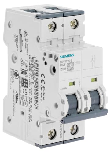 Siemens Sentron disjoncteur 2P 20A courbe D clim