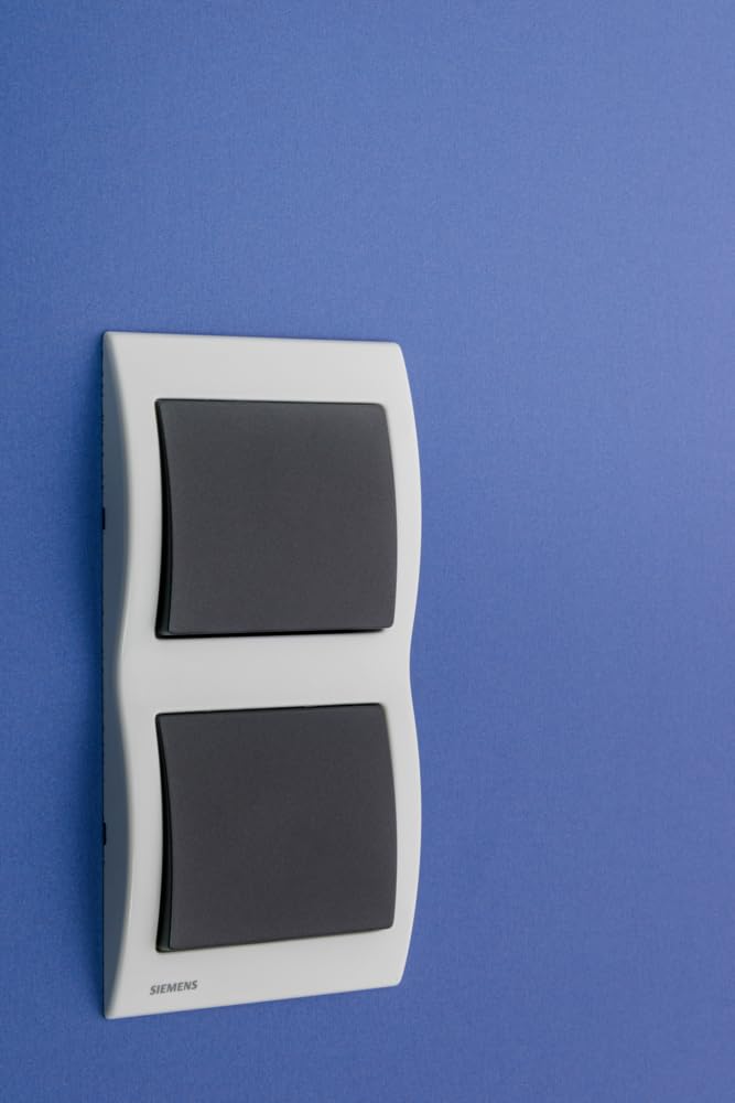 Siemens Delta Iris plaque double verticale blanche