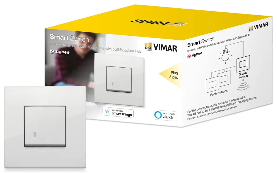 Vimar Arké 0K19592.01 va-et-vient connecté Zigbee blanc