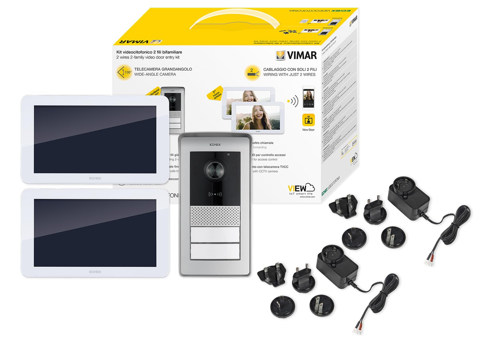 Vimar Composants de base kit portier-vidéo K42946 WiFi 7" 2 logt