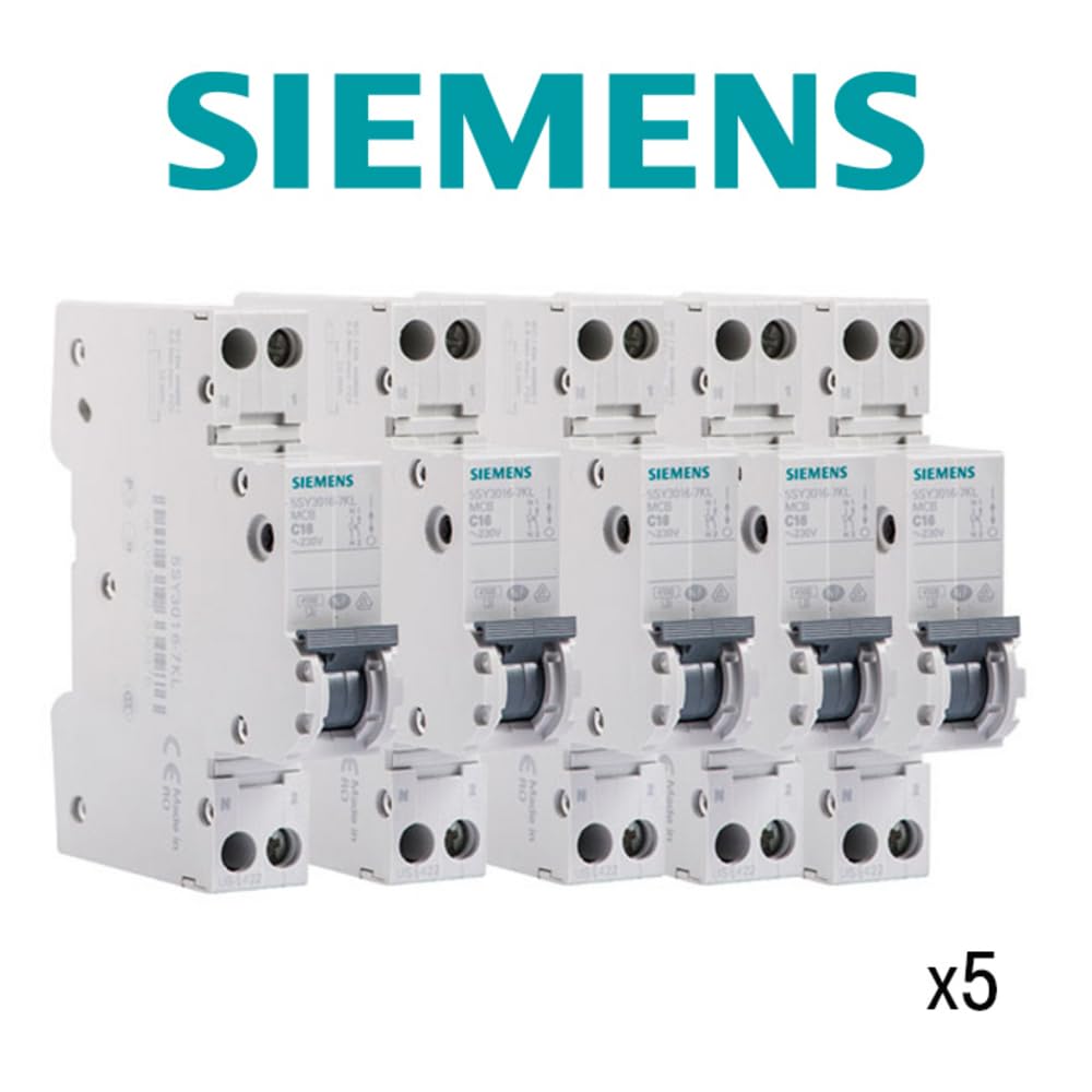 Siemens SENTRON Disjoncteur 16A Phase+Neutre Lot 5 Courbe C