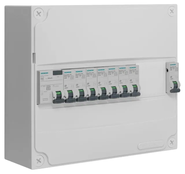 Siemens tableau 1 rangée pré-équipé monophasé 40A