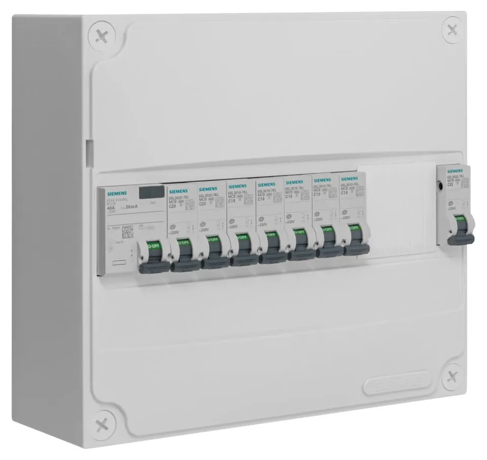 Siemens tableau 1 rangée pré-équipé monophasé 40A
