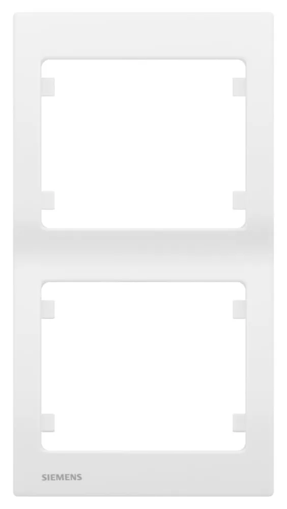 Siemens Delta Iris plaque double verticale blanche