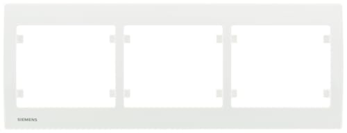 Siemens Delta Iris plaque triple horizontale blanche 3 postes
