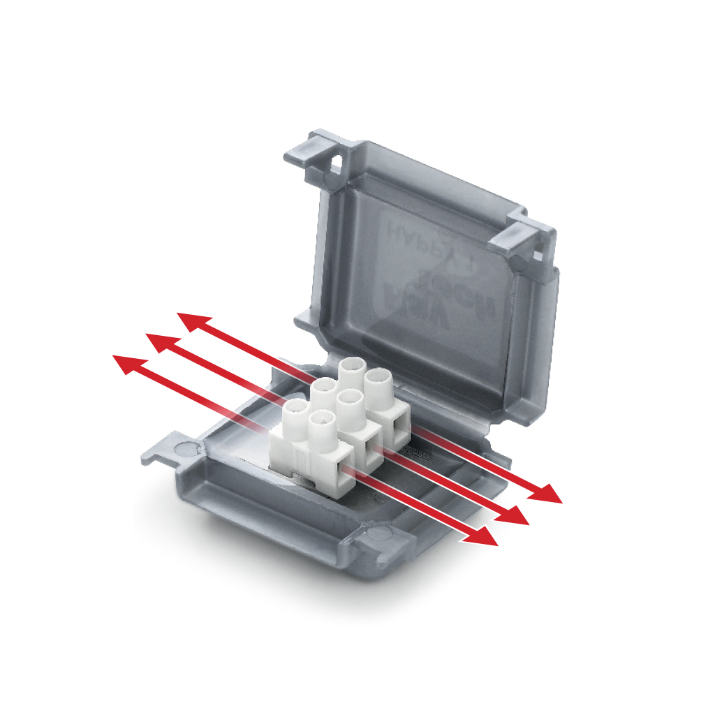 Raytech Happy GelBox boîte de jonction gel IPX8 3 entrées