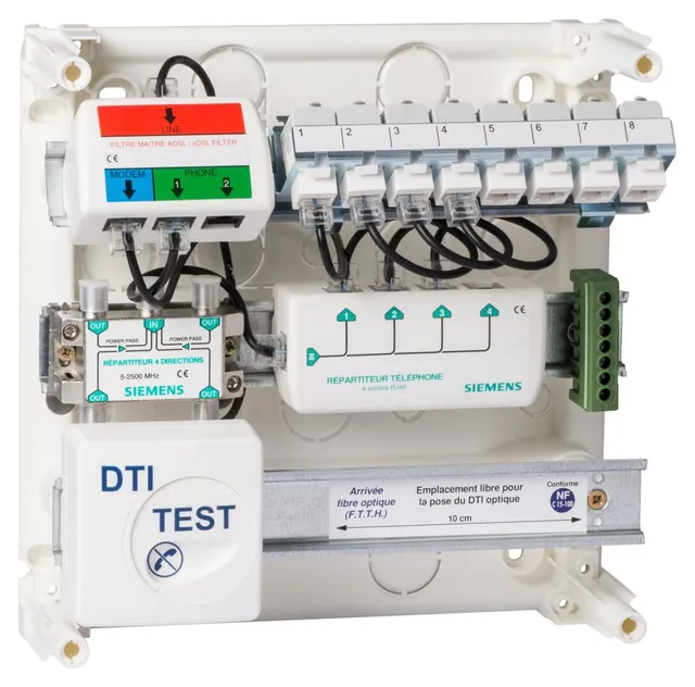 Siemens Coffrets communication grade 1 coffret 8xRJ45