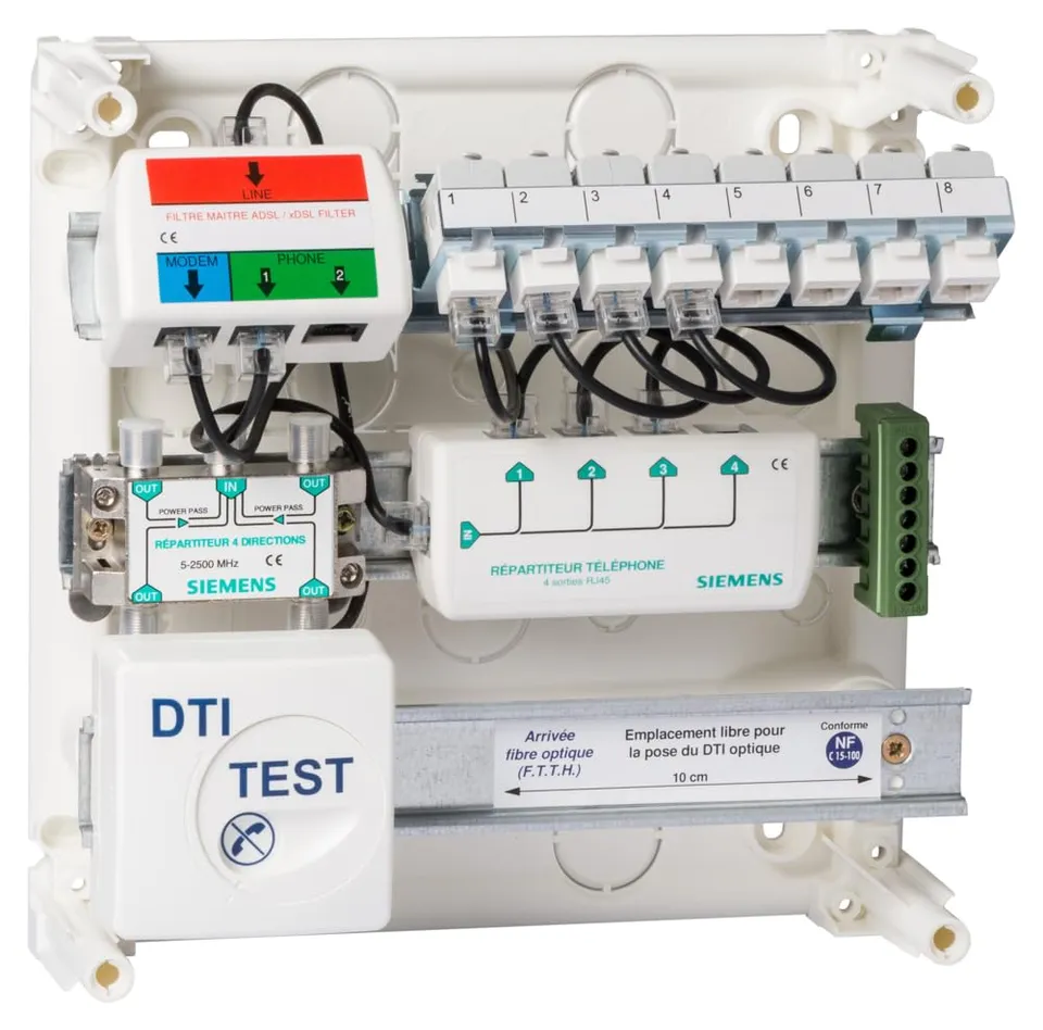 Siemens Coffrets communication grade 1 coffret 8xRJ45