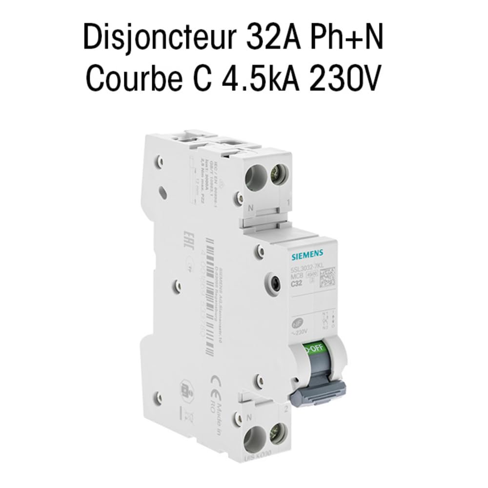 Siemens SENTRON disjoncteur 32A Ph+N courbe C 4,5kA 230V