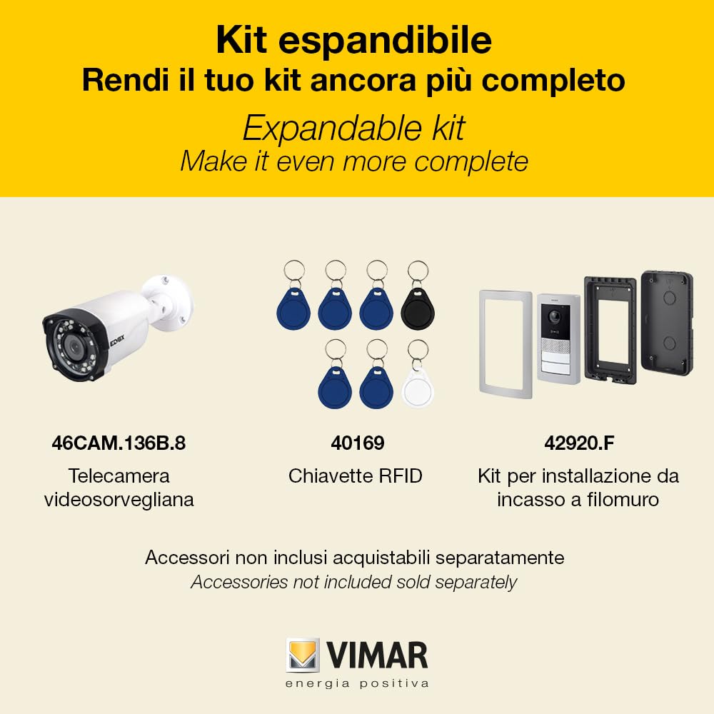Vimar K42955 kit portier-vidéo WiFi 7" tactile 1 famille
