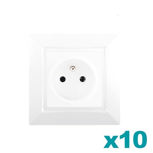Siemens Delta One lot 10 prises 2P+T blanc