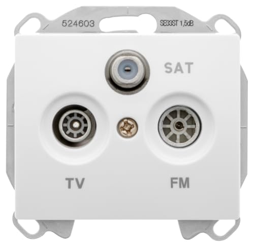 Siemens Delta Iris prise TV-FM-SAT blanc