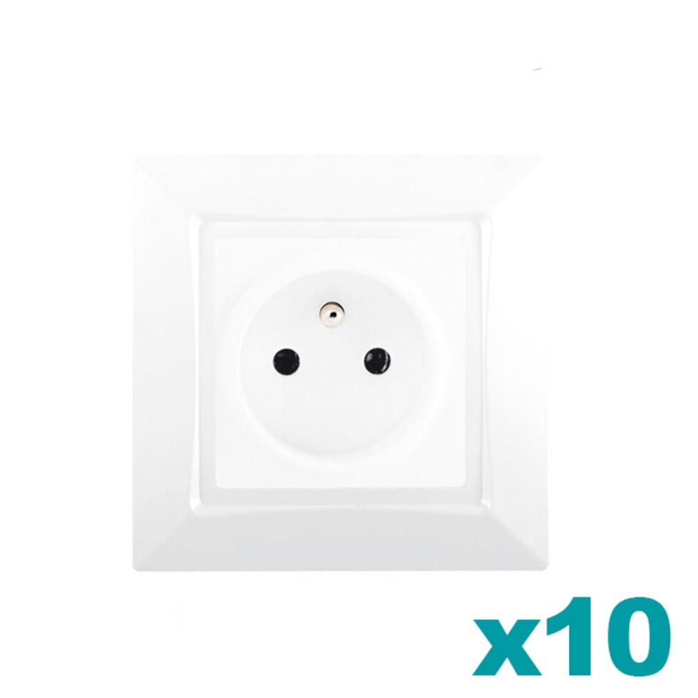 Siemens Delta One lot 10 prises 2P+T blanc