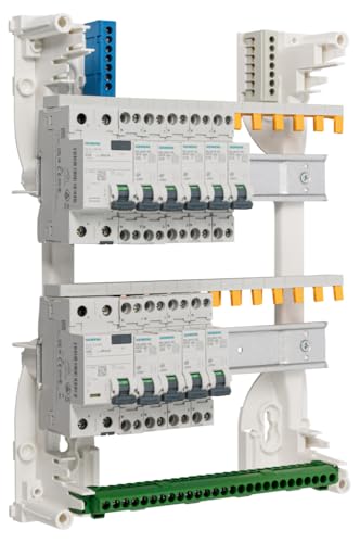 Siemens tableau électrique 2 rangées pré-équipé 40A+63A 9 disjoncteurs