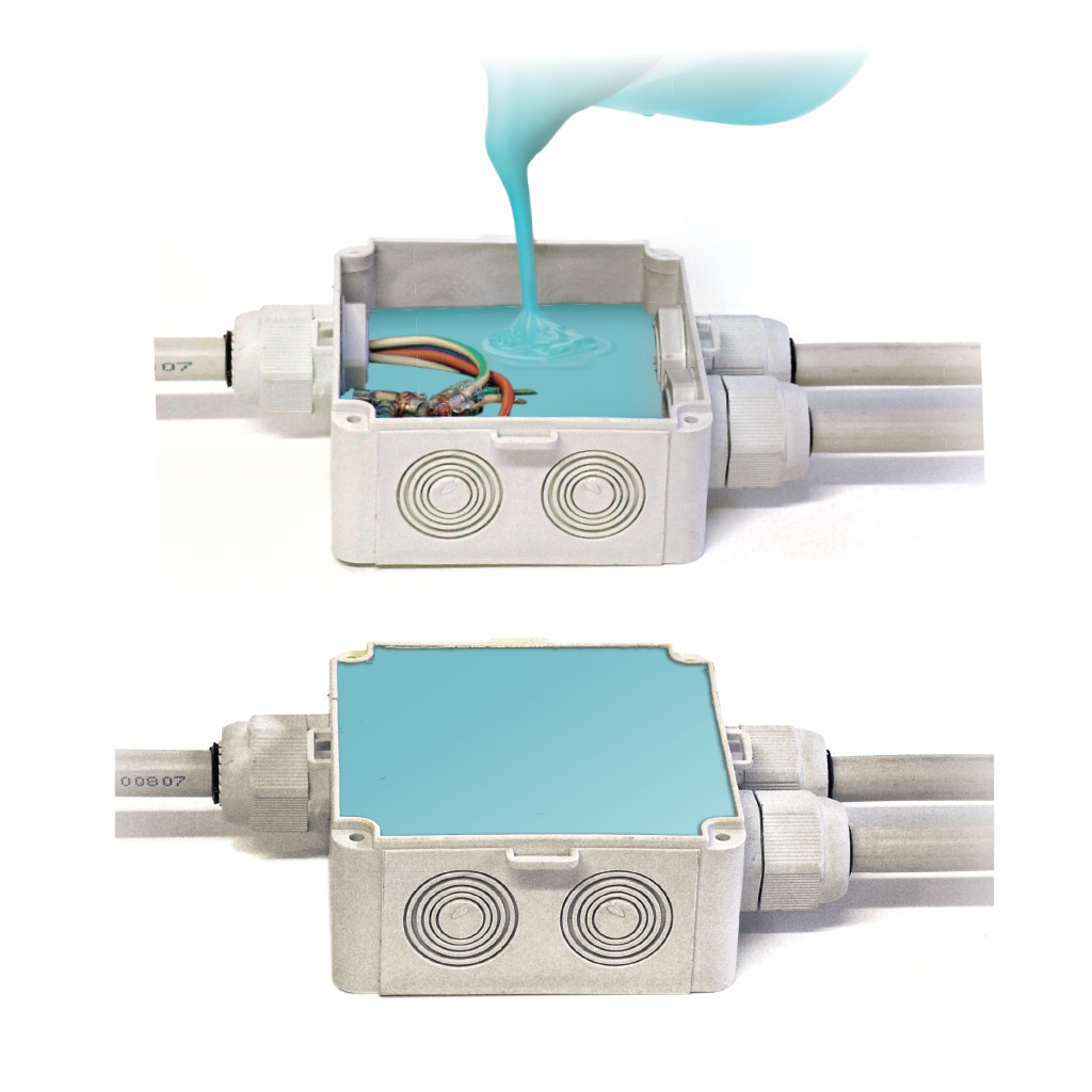 Raytech Fillers Techno GelGum gel isolant bicomposant 1 kV