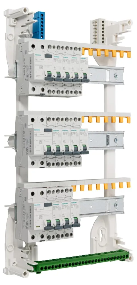 Siemens tableau 3 rangées pré-équipé 40A 63A 11 disjoncteurs