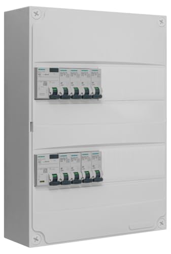 Siemens Tableau 2 rangées pré-équipé 2ID 40A 8 disjoncteurs