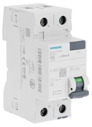 Siemens Sentron interrupteur différentiel 30mA 63A type AC 2 modules