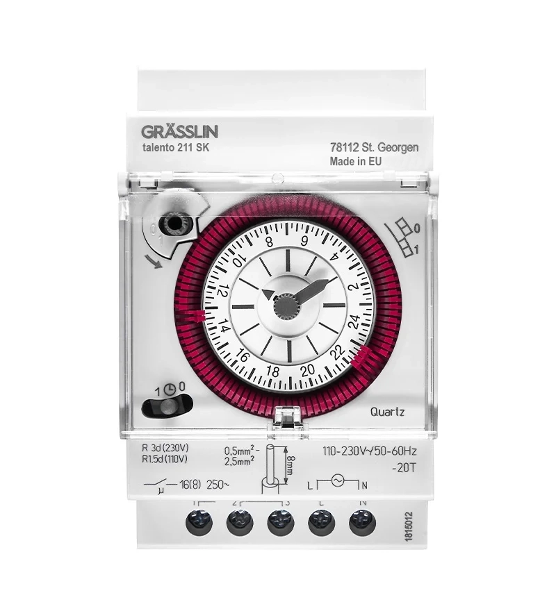Grasslin talento 211 SK horloge programmable 2 canaux rail DIN