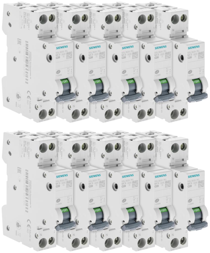 Siemens Sentron disjoncteur Ph+N 20A courbe C 4,5kA