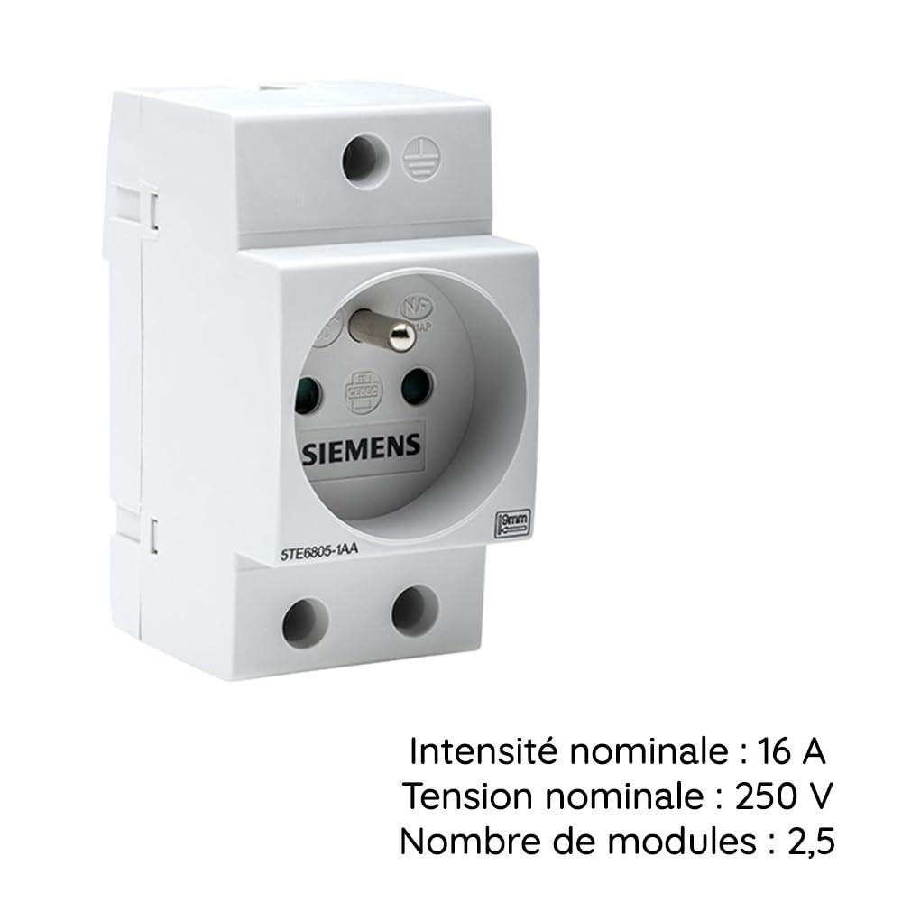 Siemens Sentron prise modulaire 2P+T 16A 2,5 modules tableau