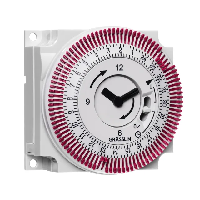 Grasslin FM/1 QRTuZH interrupteur horaire analogique quartz