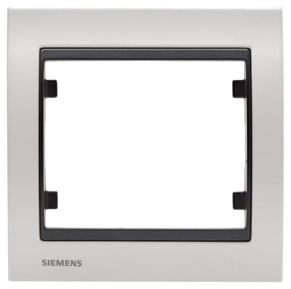 Siemens Delta Iris plaque simple métal perle blanc