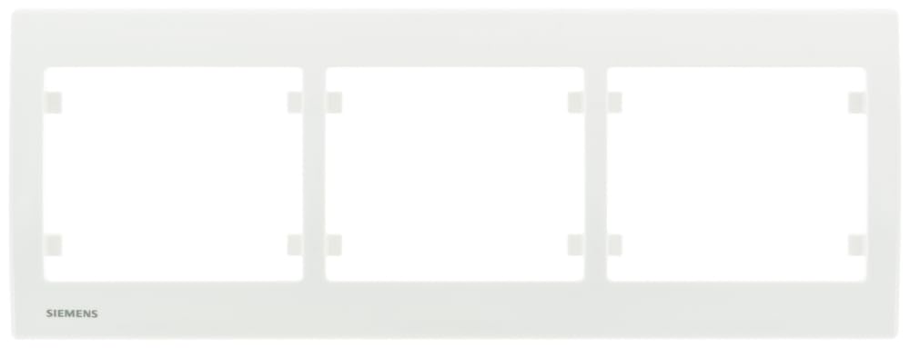 Siemens Delta Iris plaque triple horizontale blanche 3 postes